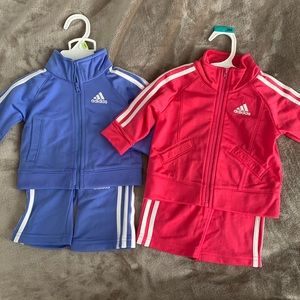 2 Baby girls Adidas tracksuits 3M